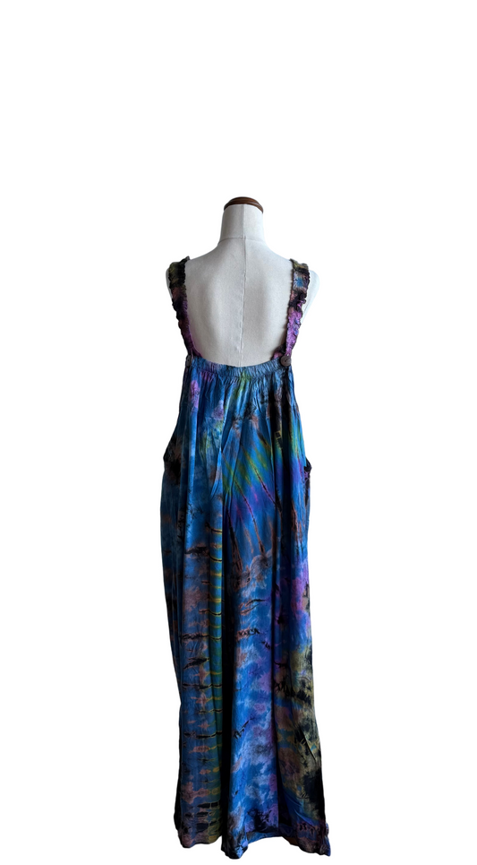 Tie Dye Wide Leg Overalls