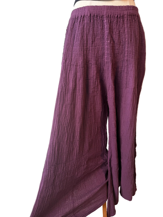 Anjuna-Double Cotton Wide leg pants