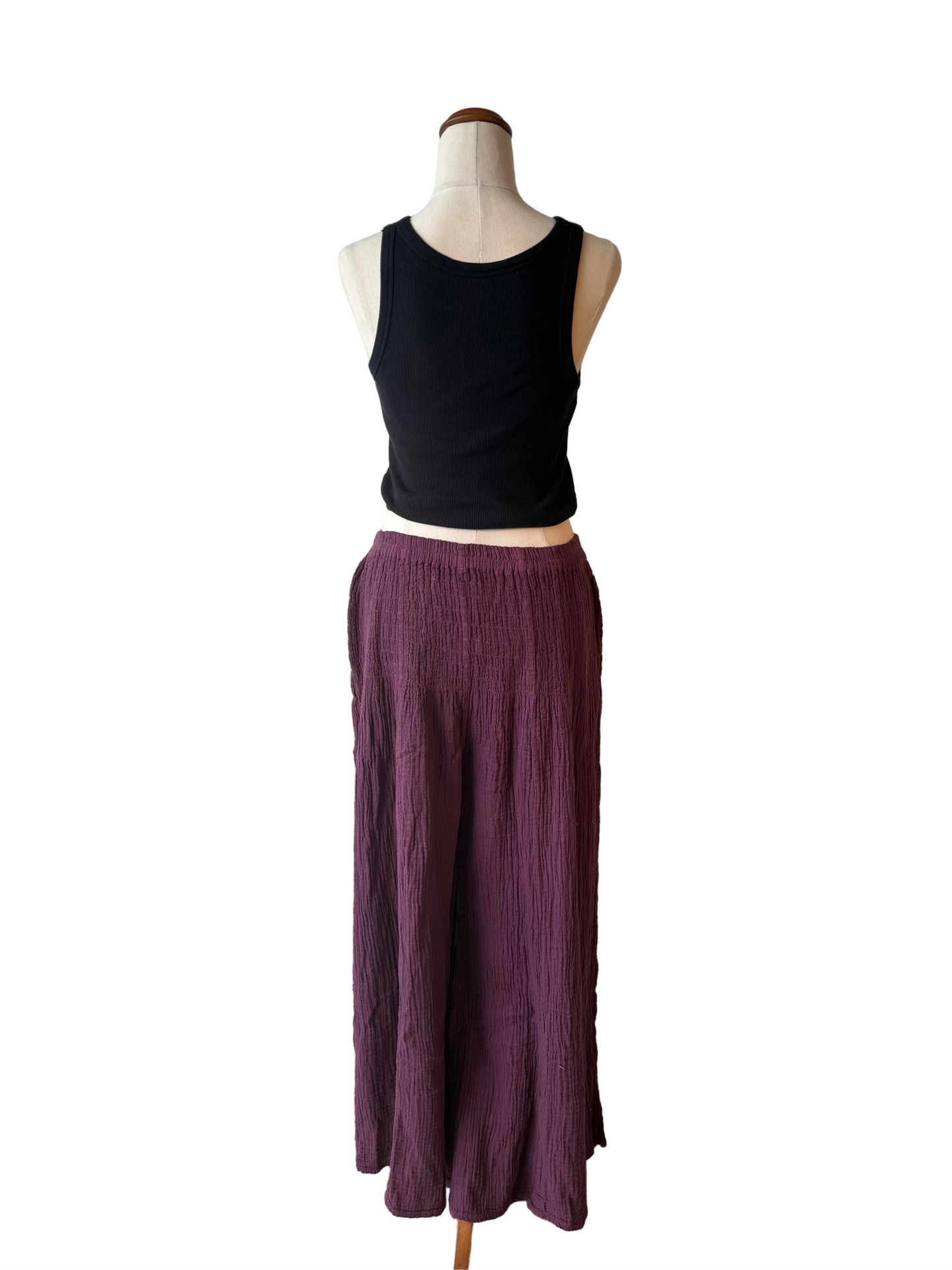 Anjuna-Double Cotton Wide leg pants