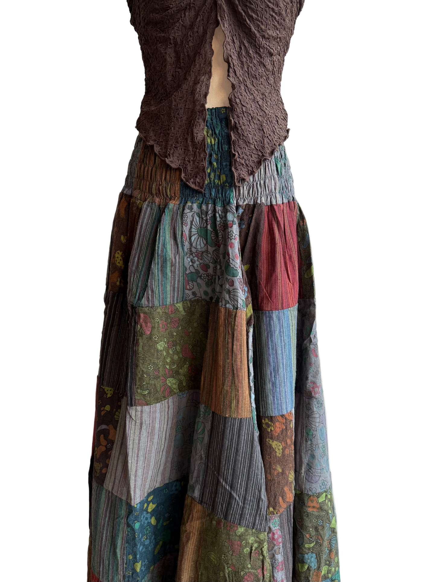 Happy Mushroom Maxi Skirt