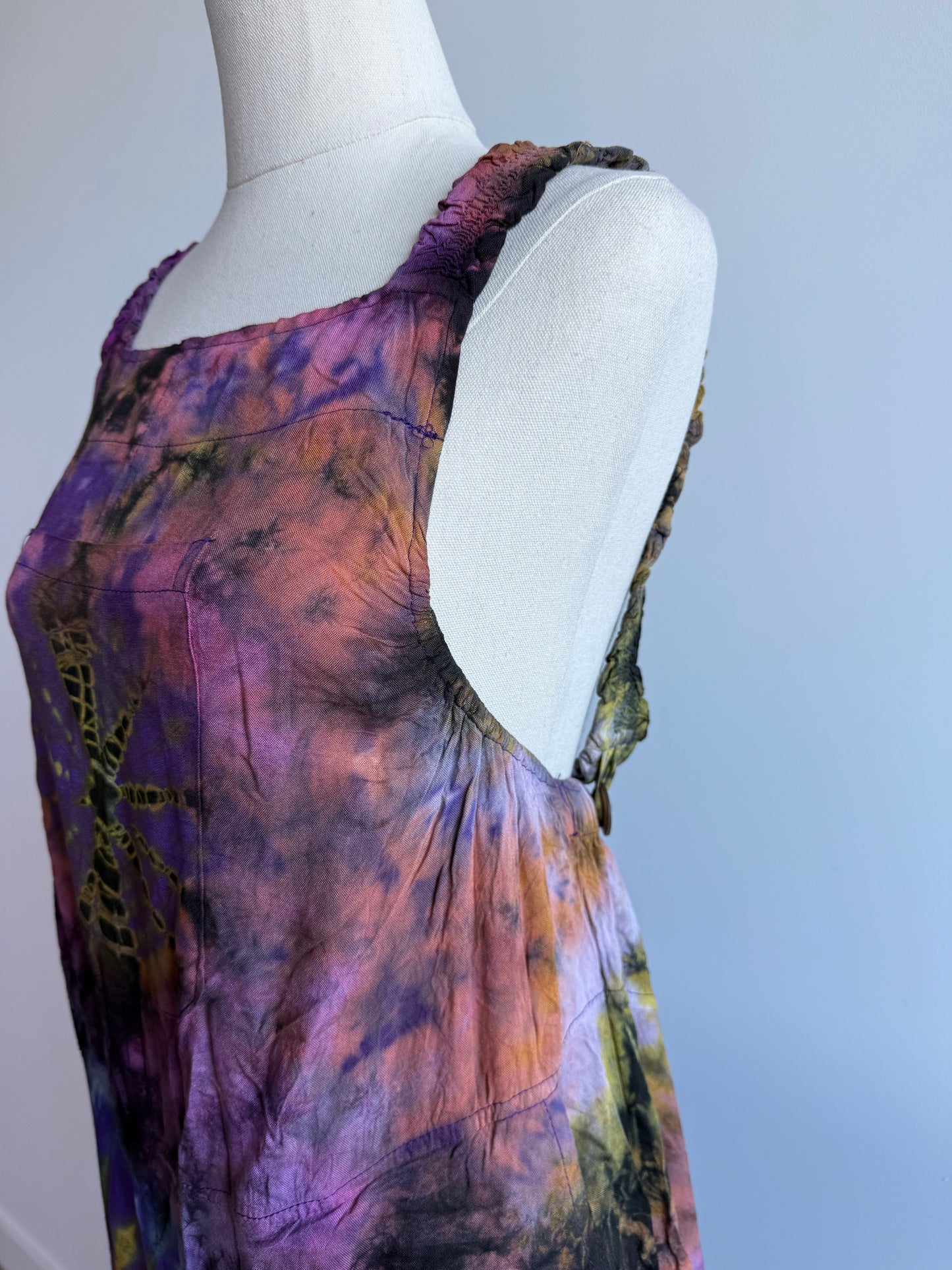 Tie Dye Wide Leg Overalls