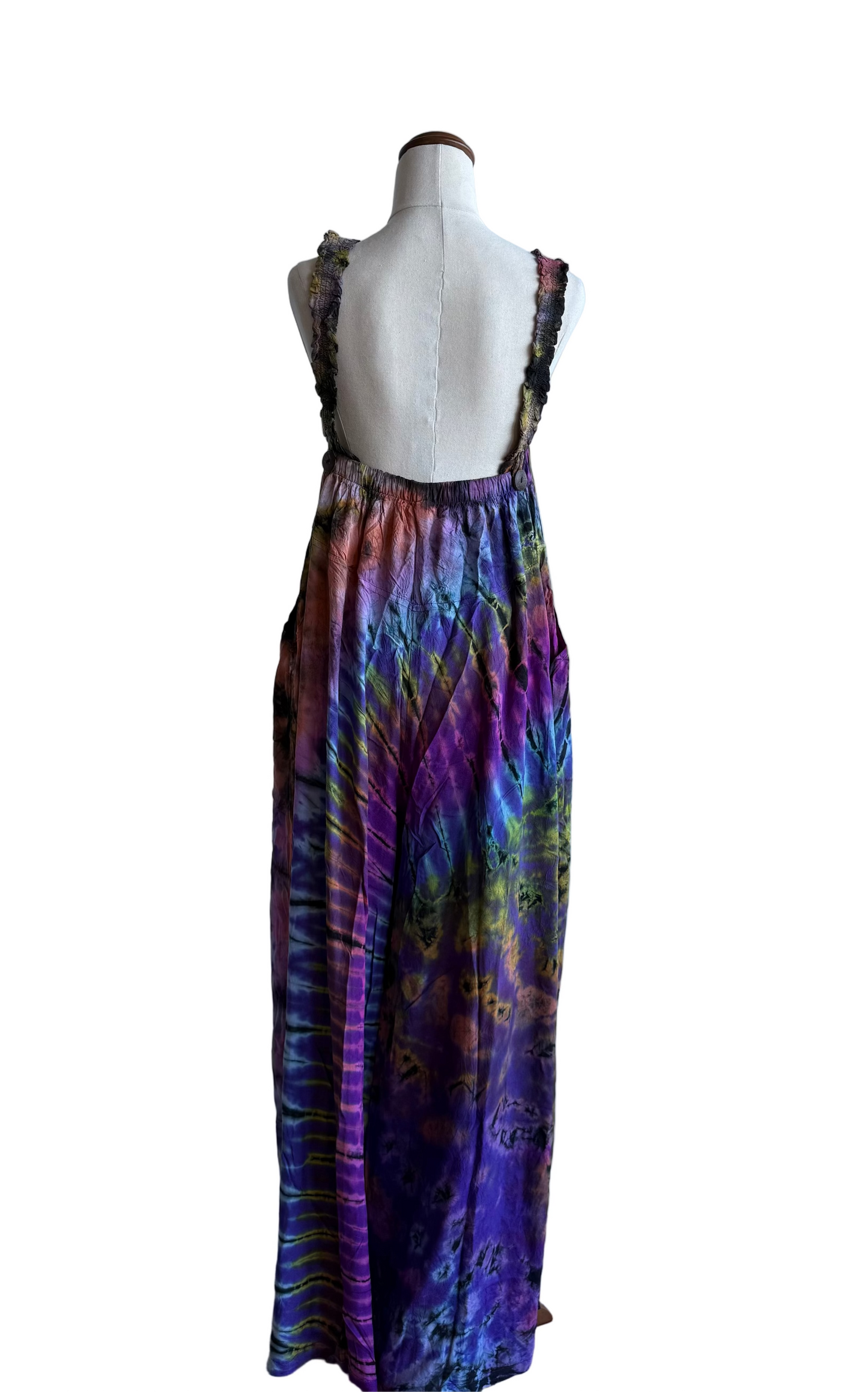 Tie Dye Wide Leg Overalls