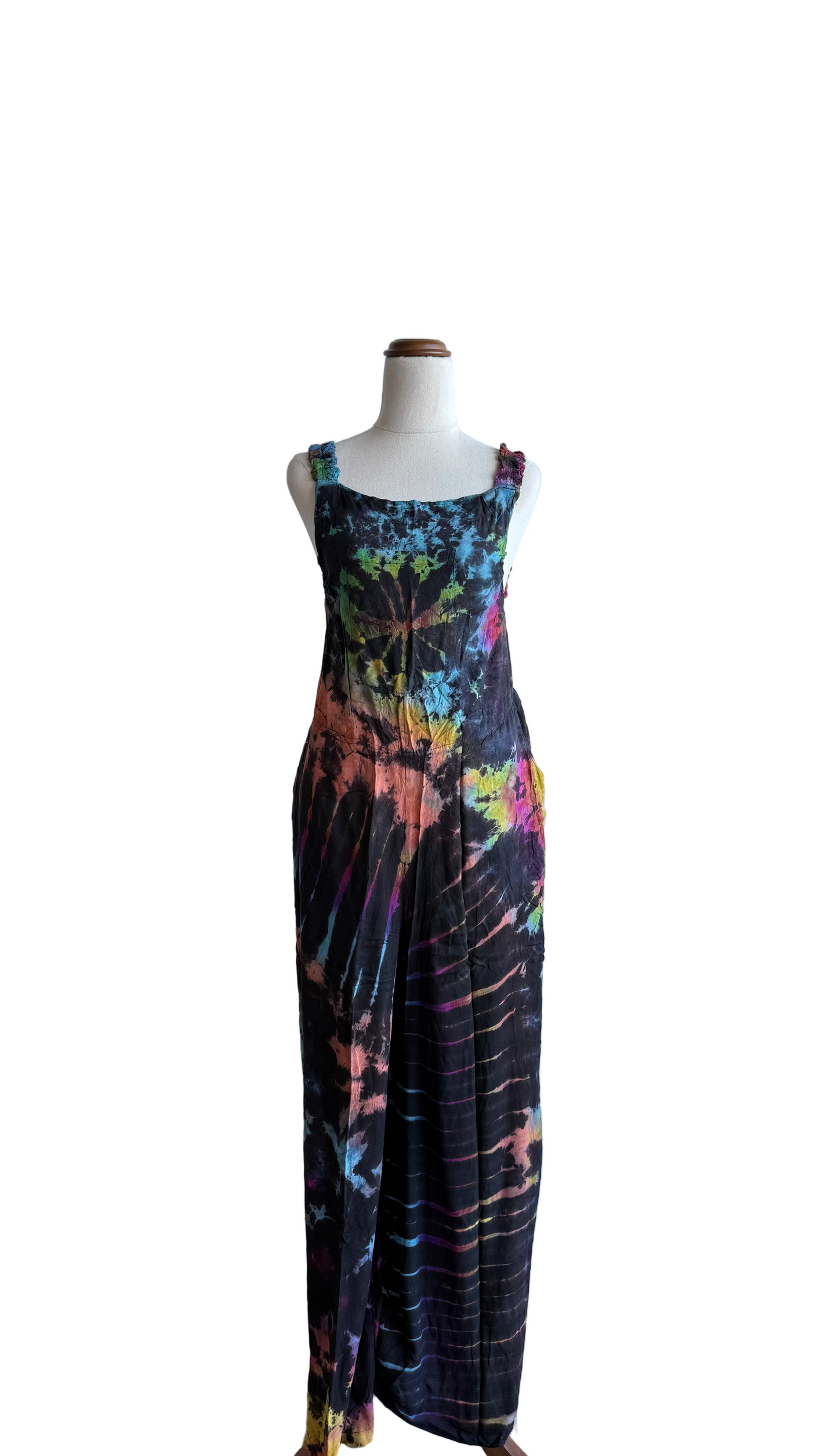 Tie Dye Wide Leg Overalls