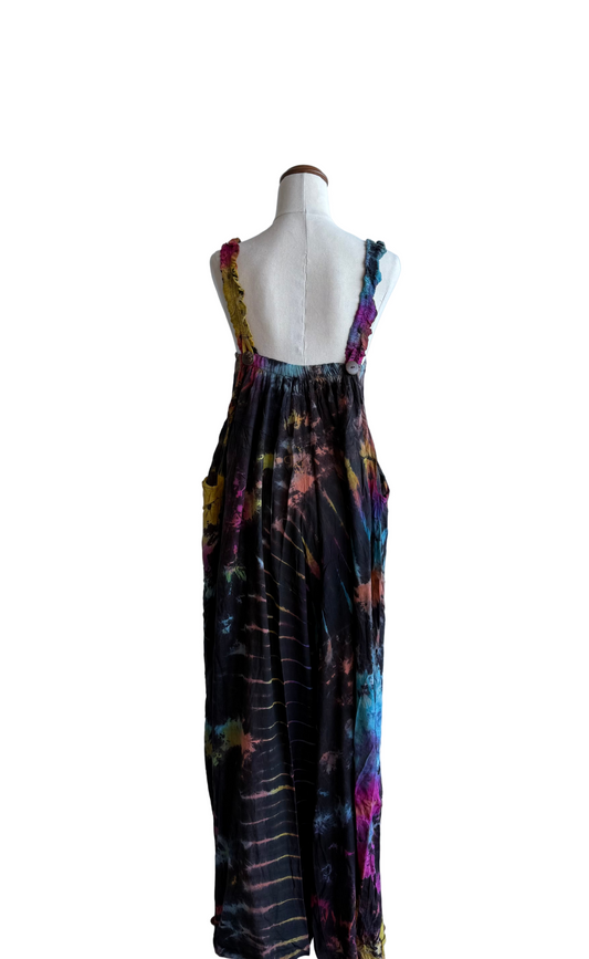 Tie Dye Wide Leg Overalls
