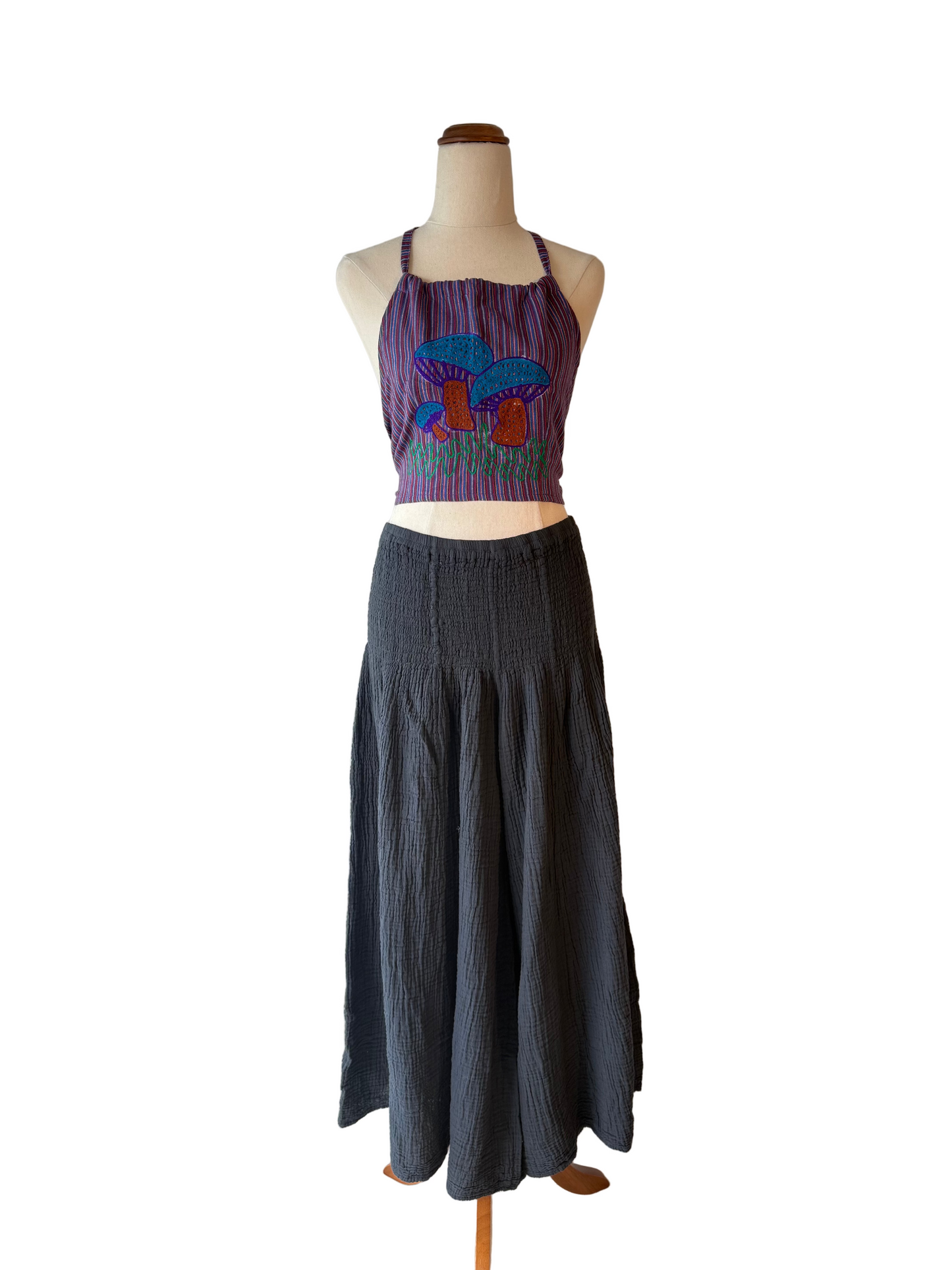 Anjuna-Double Cotton Wide leg pants