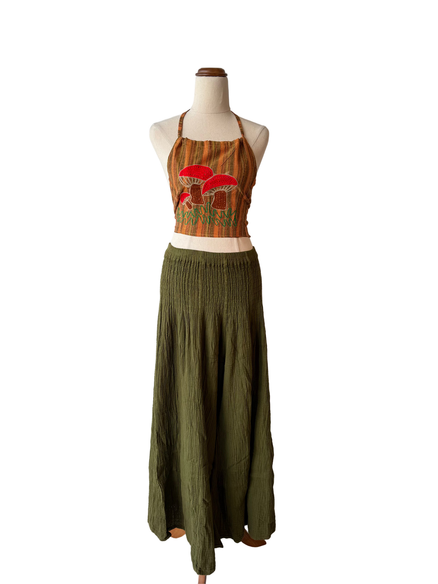 Anjuna-Double Cotton Wide leg pants