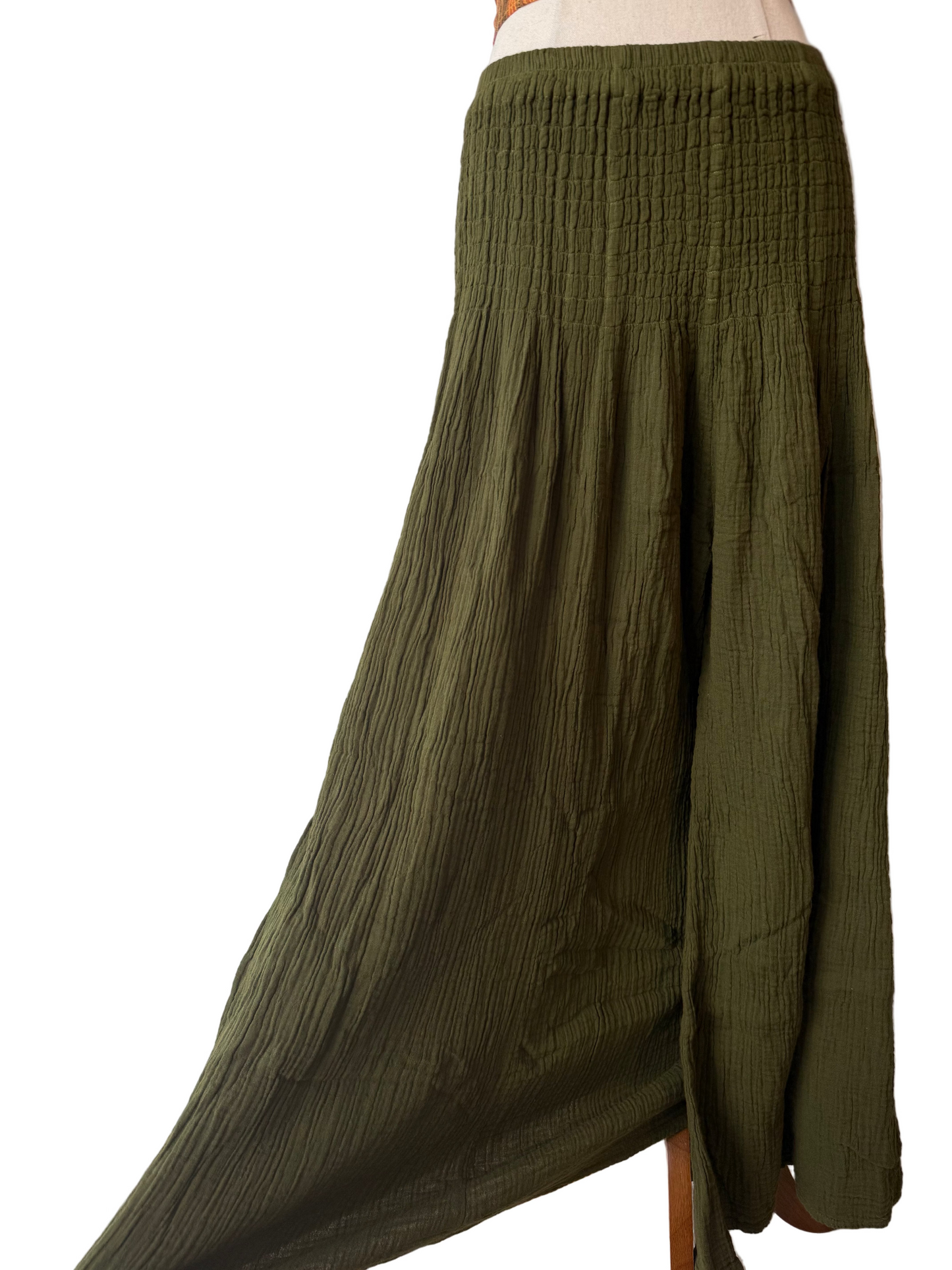 Anjuna-Double Cotton Wide leg pants