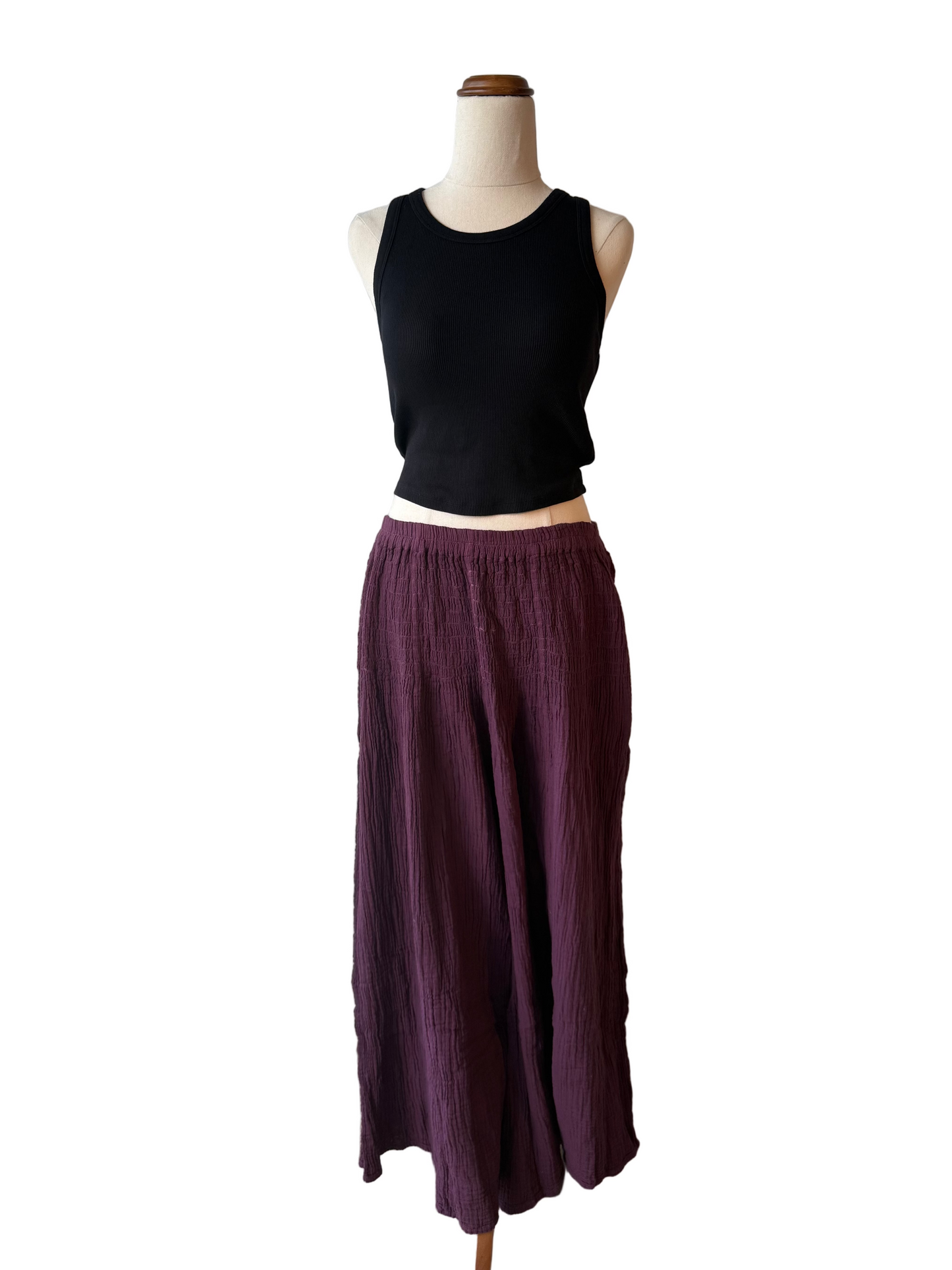 Anjuna-Double Cotton Wide leg pants